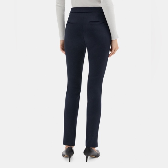 Theory Scuba Trouser Pant in Navy Blue - Picture 2 of 5